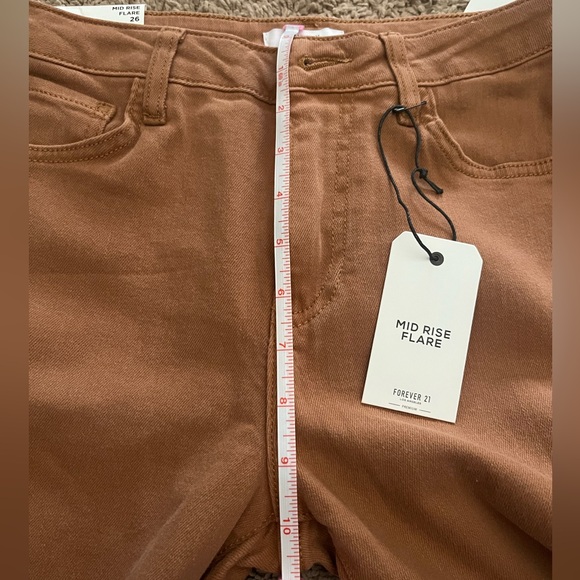NWT Mid-Rise Flare Pants in Brown - Picture 7 of 11